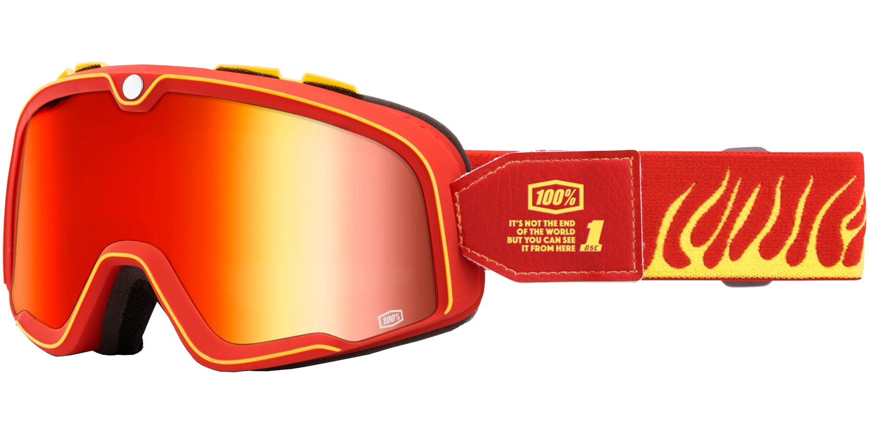 100% Barstow Death Spray Motorcycle Goggles w/ Polycarbonate Mirror Lens