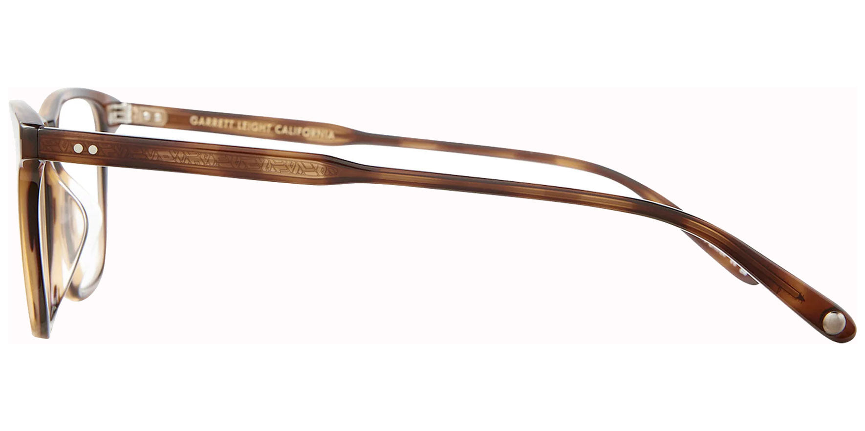 Garret Leight Hayes Square Eyeglasses w/ Rivet Detailing