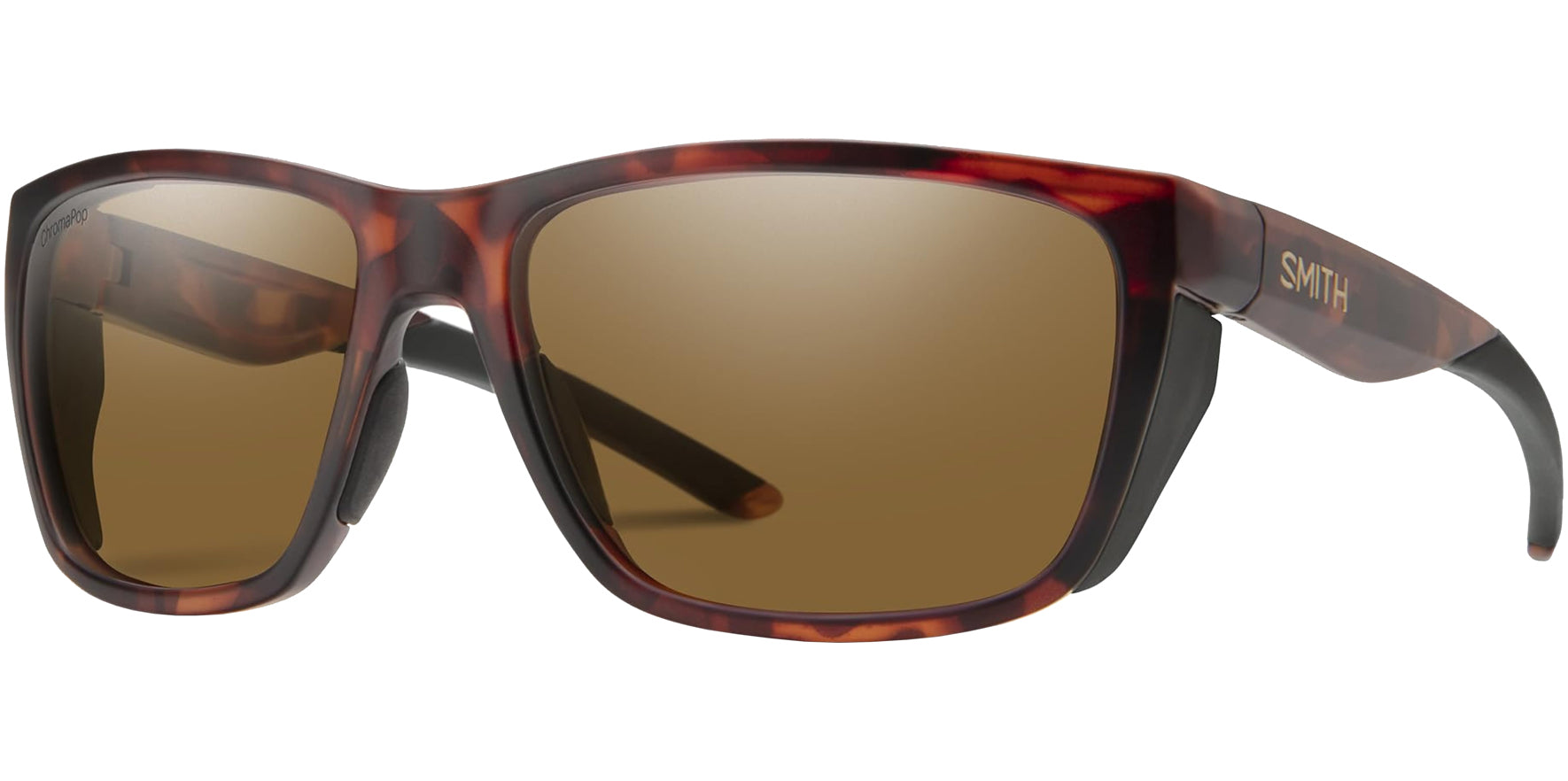 Smith Longfin ChromaPop Polarized Matte Tortoise Rectangle w/ Glass Lens