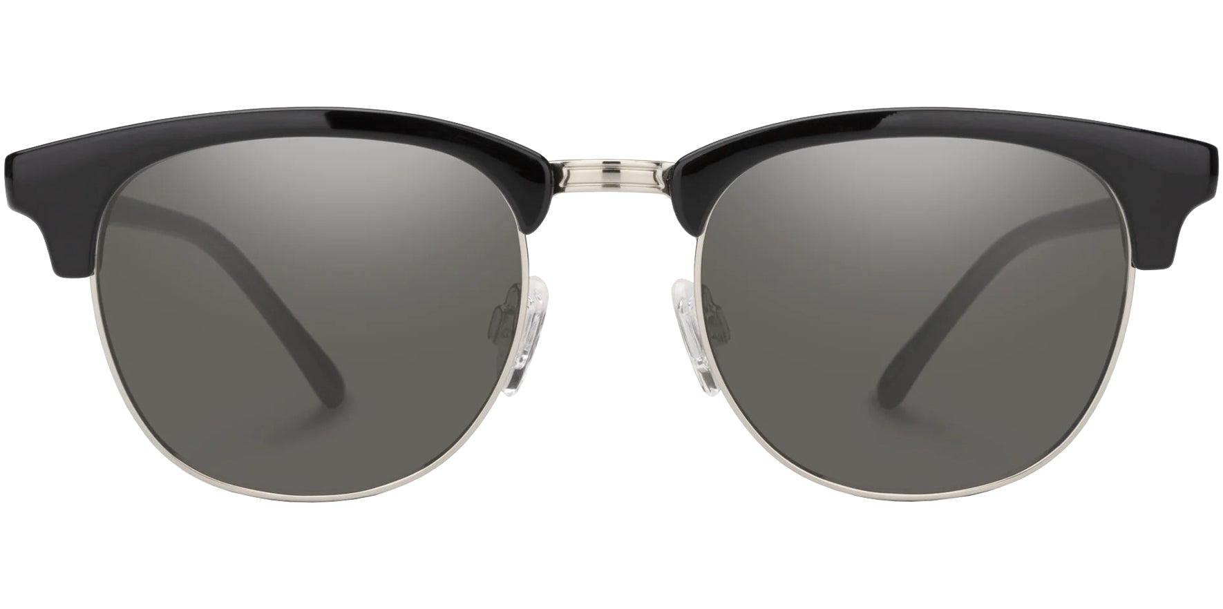 Suncloud Step Out Polarized Round Browline Sunglasses w/ Polycarbonate Mirror Lens