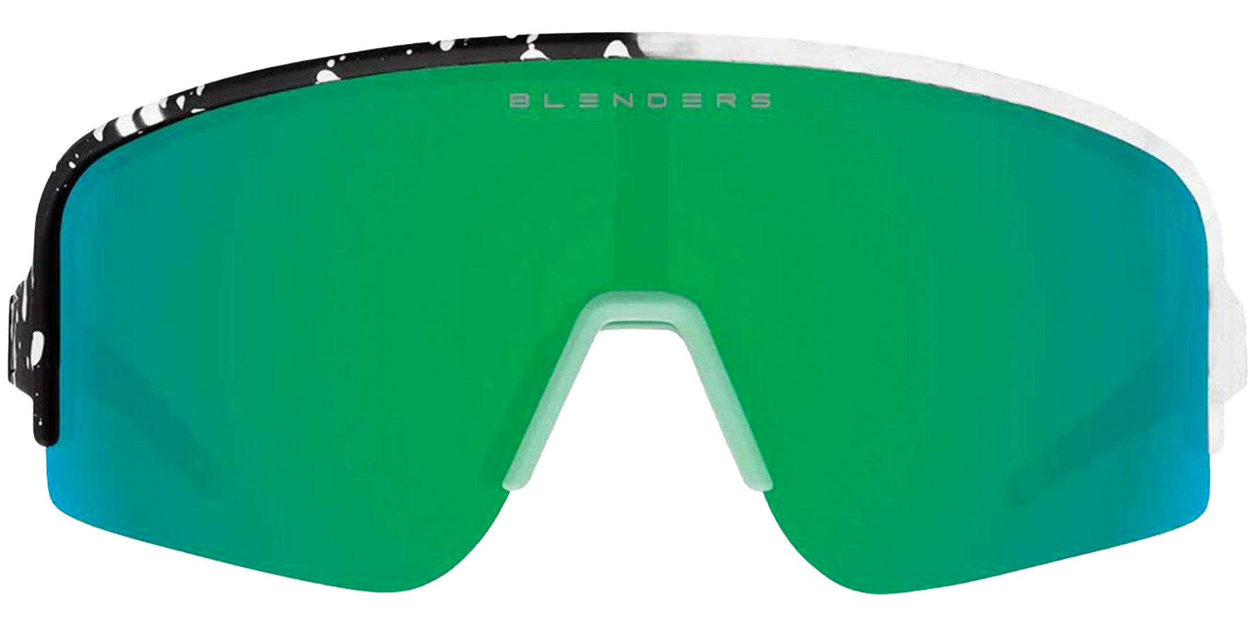 Blenders Eclipse X2 Risk Taker Polarized Black/Clear Splatter Semi-Rimless Shield Wrap