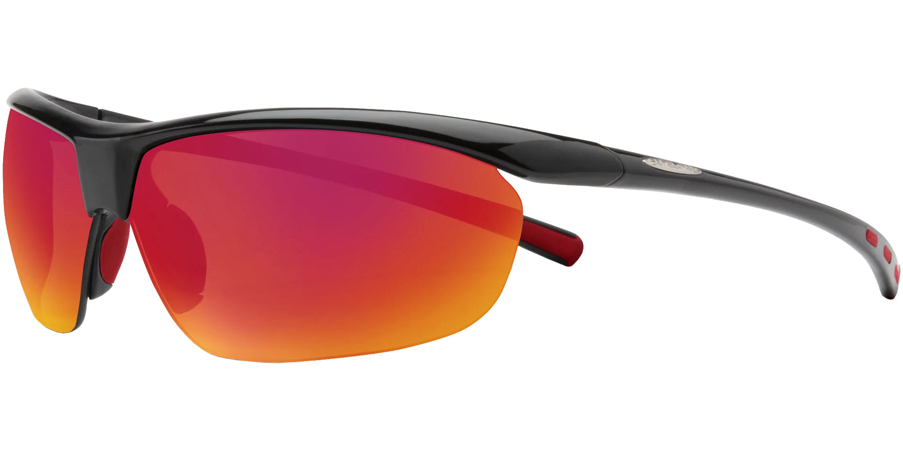 Suncloud Zephyr Polarized Semi-Rimless Wrap w/ Mirror Lens