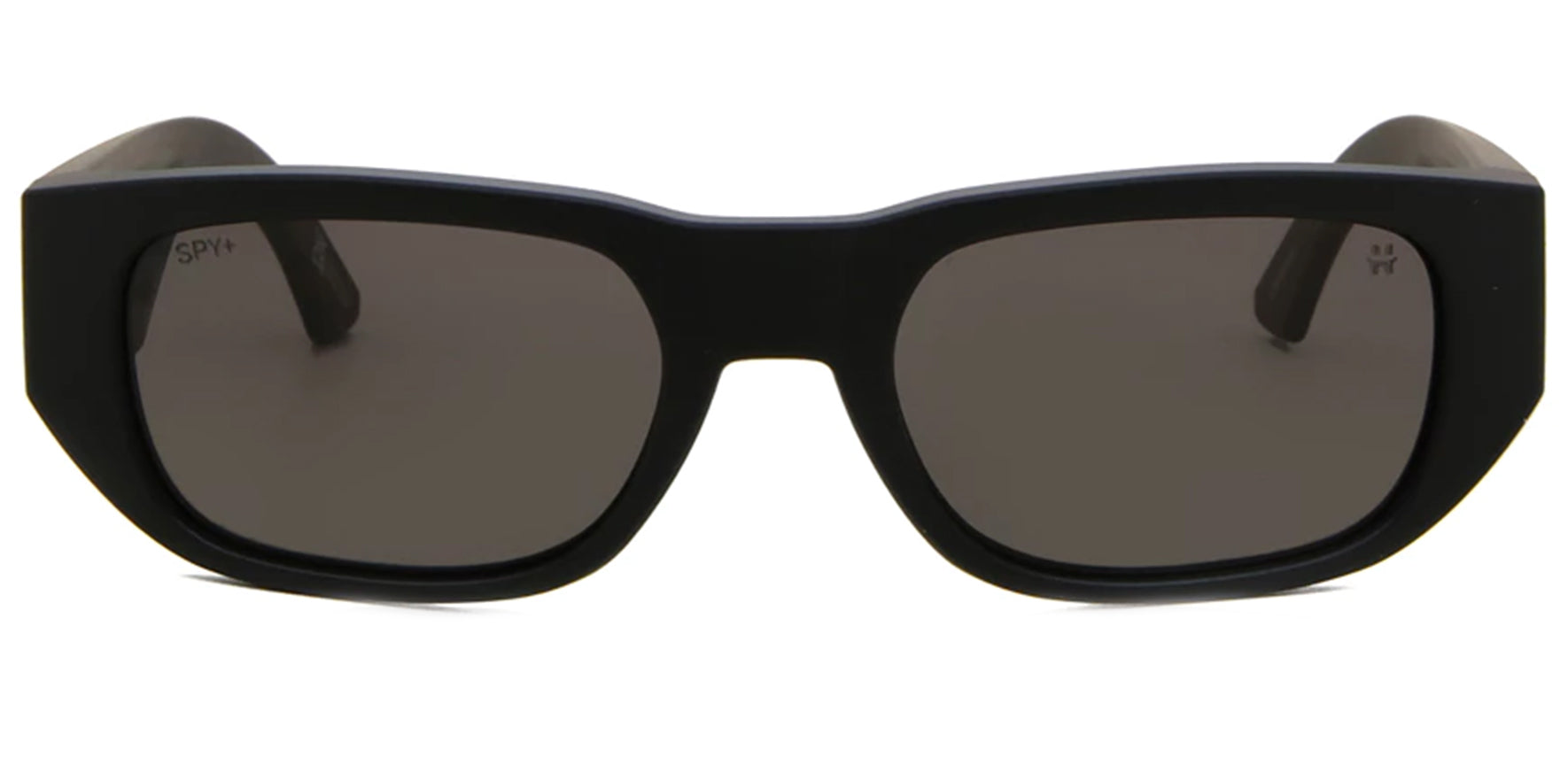 Spy Optics Genre Polarized Matte Black Wide Temple Rectangle w/ Happy Lens - Eyedictive