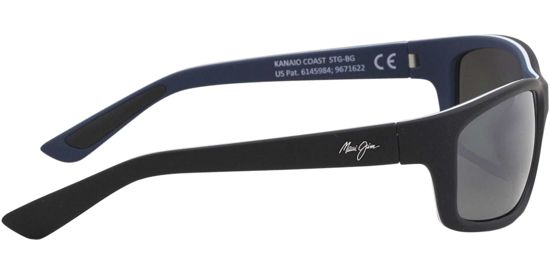 Maui Jim Kanaio Coast Polarized Matte Black Wrap - Eyedictive