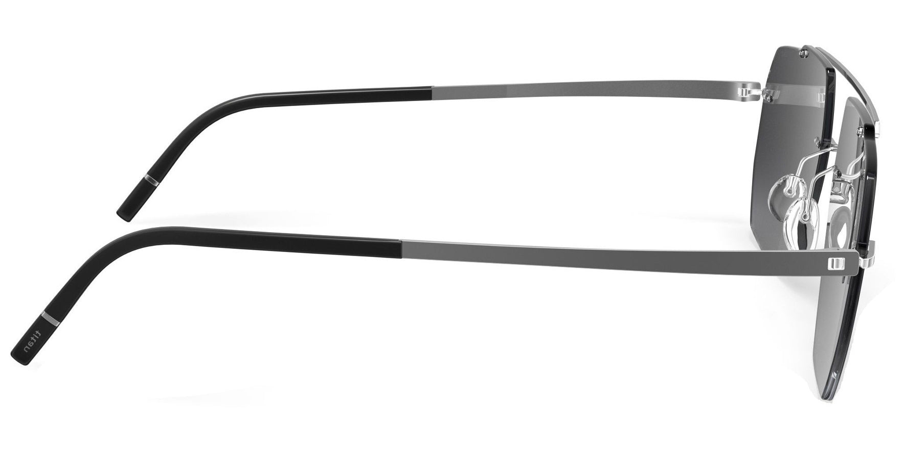 Silhouette Rincon Rimless Geometric Titanium Aviator w/ Gradient Lens