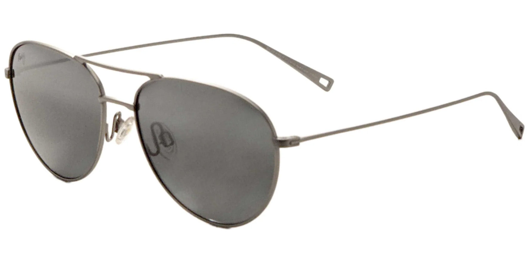 Maui Jim Walaka Polarized Titanium Aviator w/ Mirror Lens