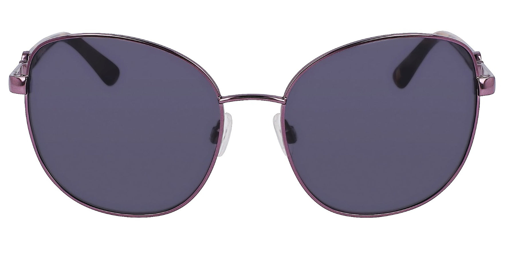 Anne Klein Shiny Plum Oversized Round w/ 3D Logo