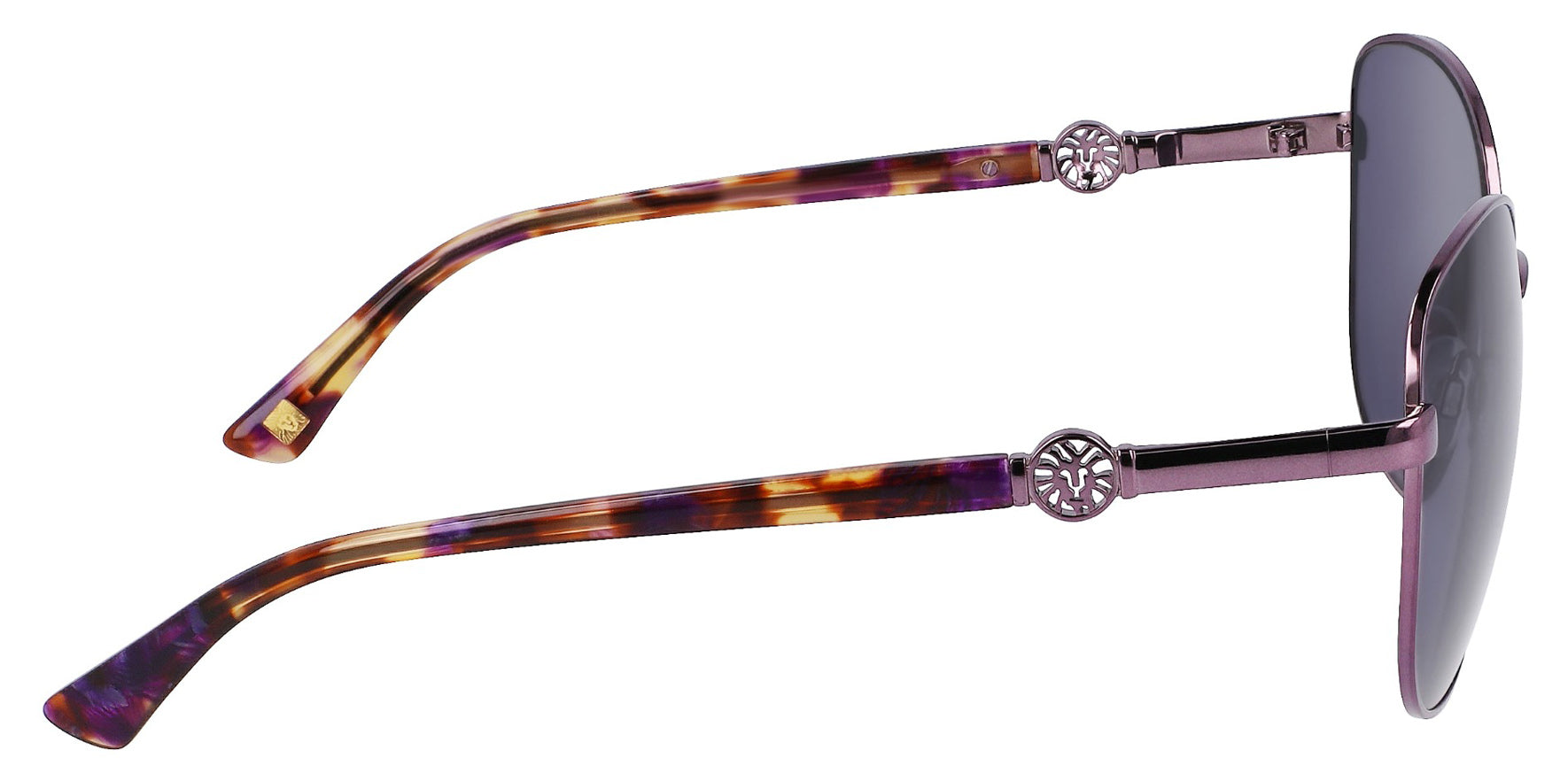 Anne Klein Shiny Plum Oversized Round w/ 3D Logo