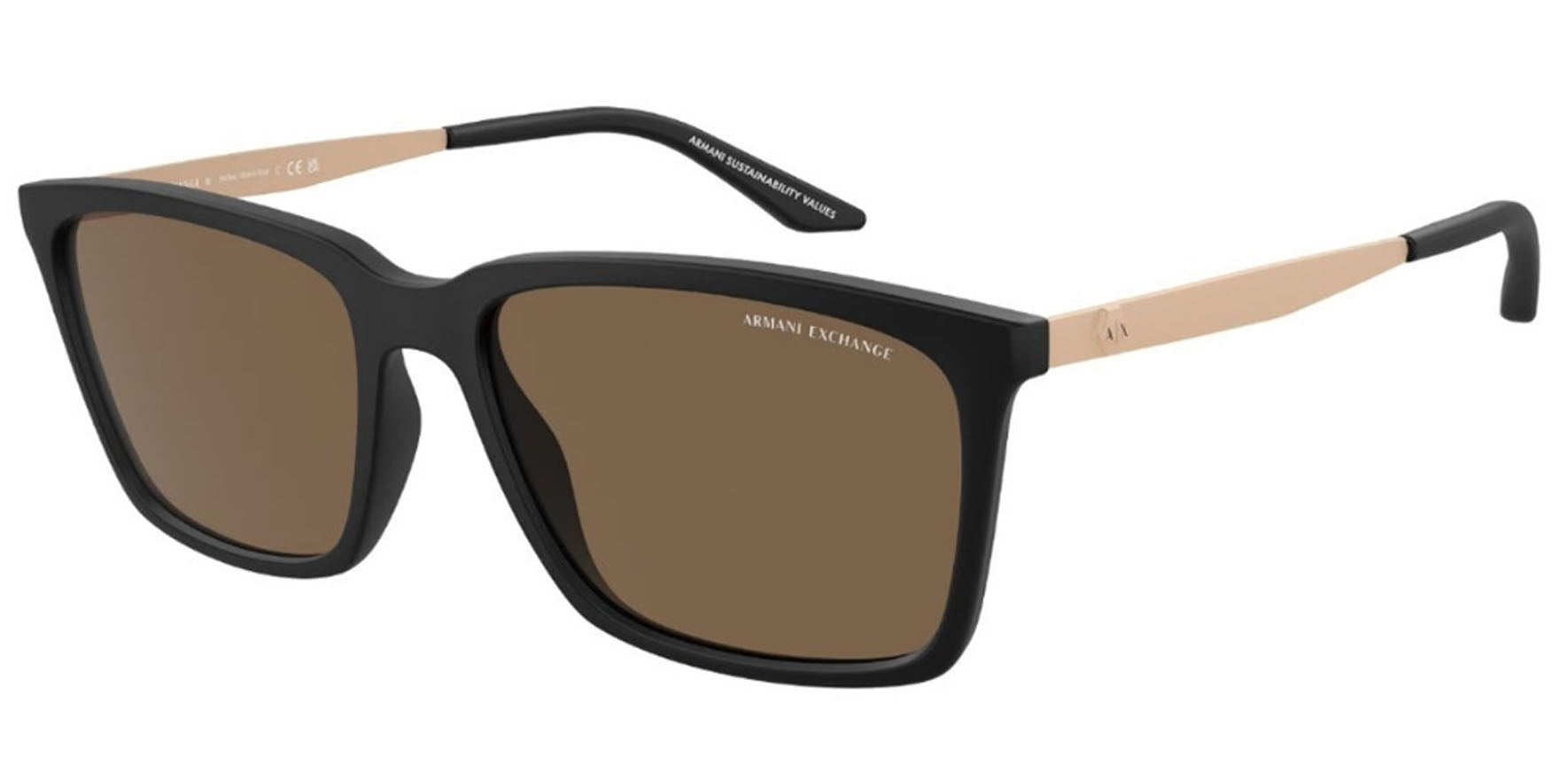 Armani Exchange Square w/ Metal Temples