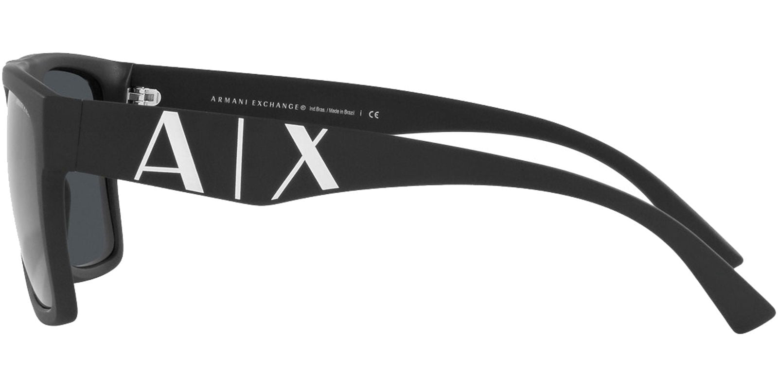 Armani Exchange Matt Black Flat-Top Square - - Eyedictive