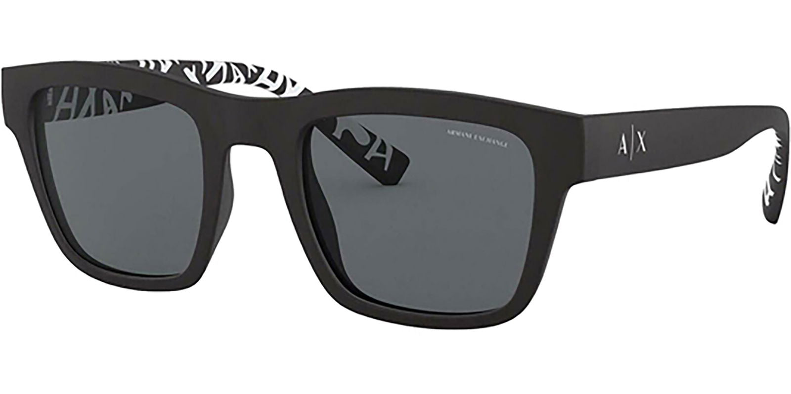 Armani Exchange Matte Black Soft Square - - Eyedictive