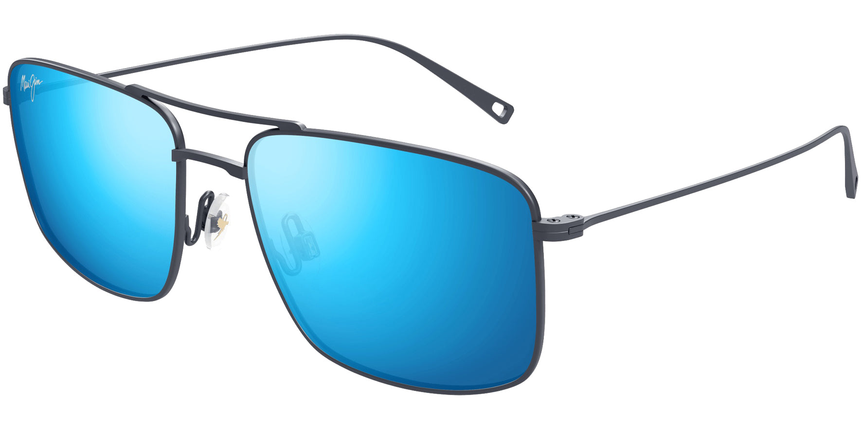 Maui Jim Aeko Polarized Titanium Navigator w/ Mirror Lens