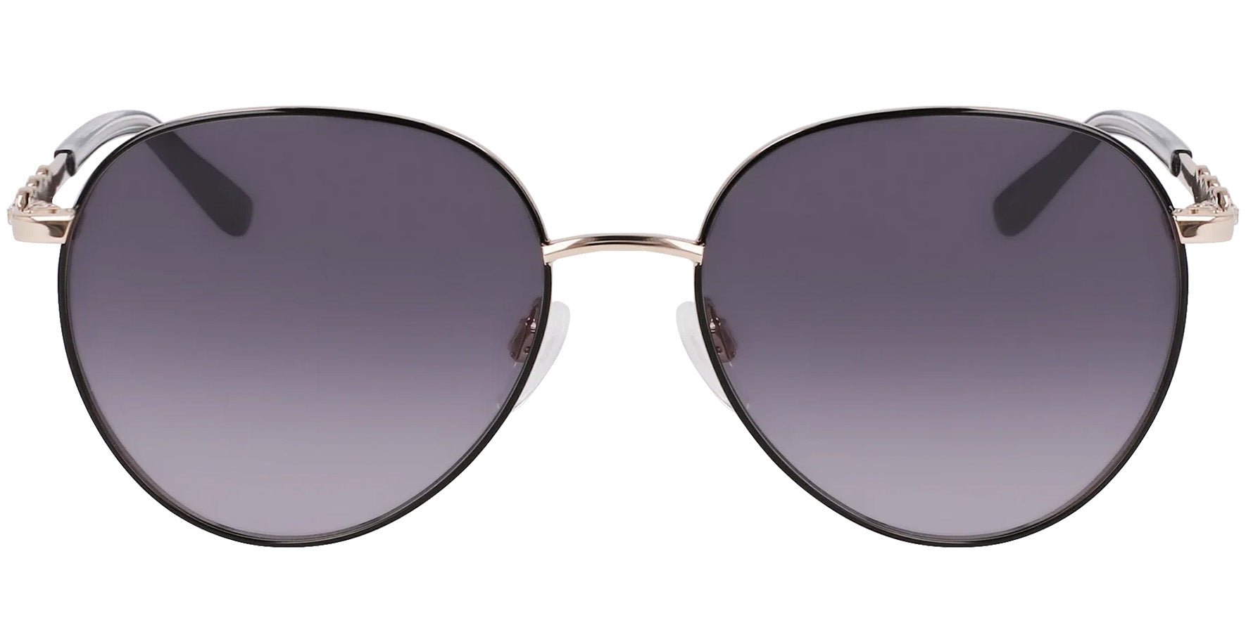 Bebe Round Metal Classic w/ Crystal Stone Detailing