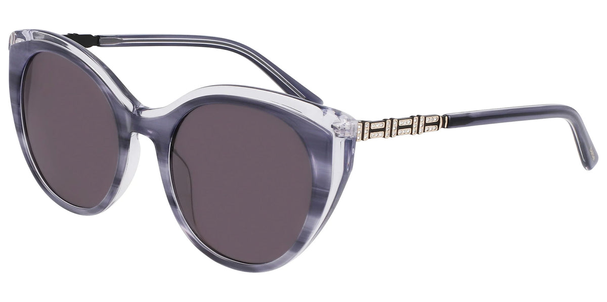 Bebe Round Cat-Eye w/ Stone Encrusted Temples