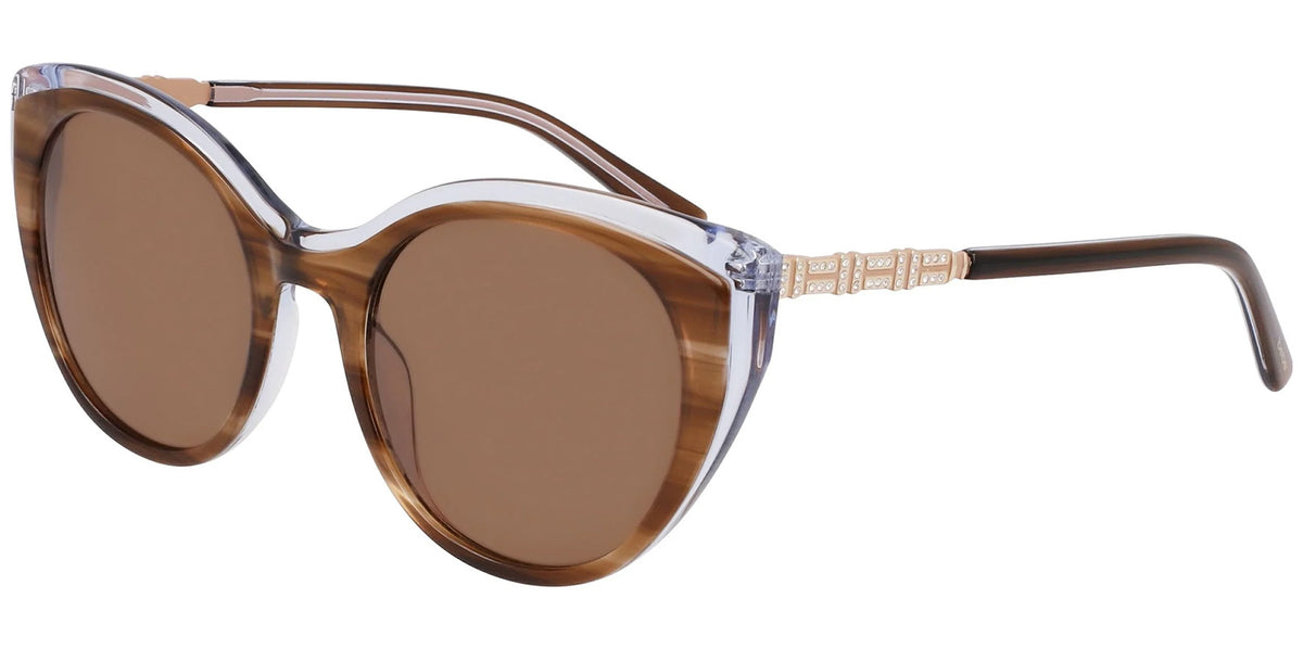 Bebe Round Cat-Eye w/ Stone Encrusted Temples