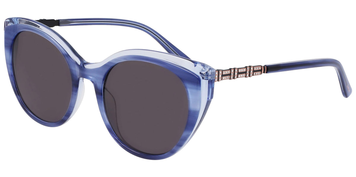 Bebe Round Cat-Eye w/ Stone Encrusted Temples