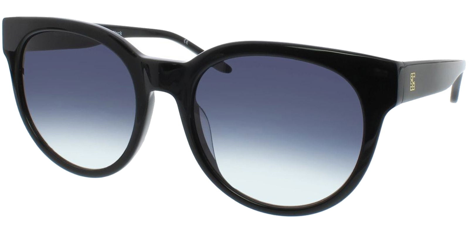 BCBGMAXAZRIA Regal Black Rounded Cat Eye w/ Gradient Lens - - Eyedictive