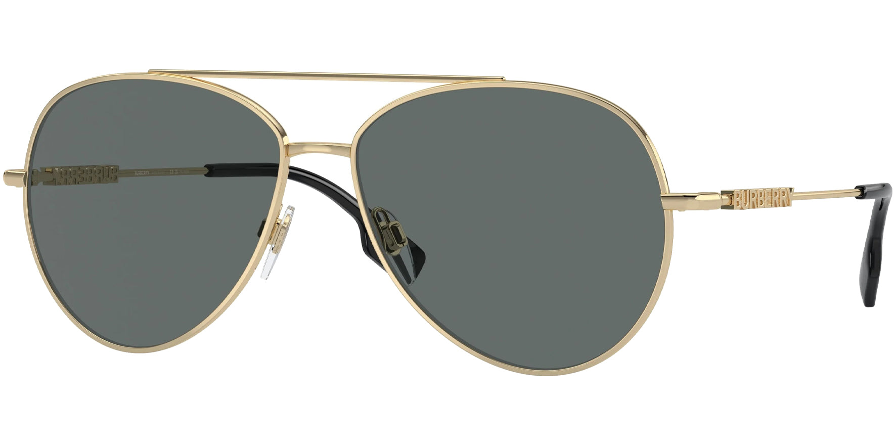 Burberry Light Gold-Tone Classic Aviator