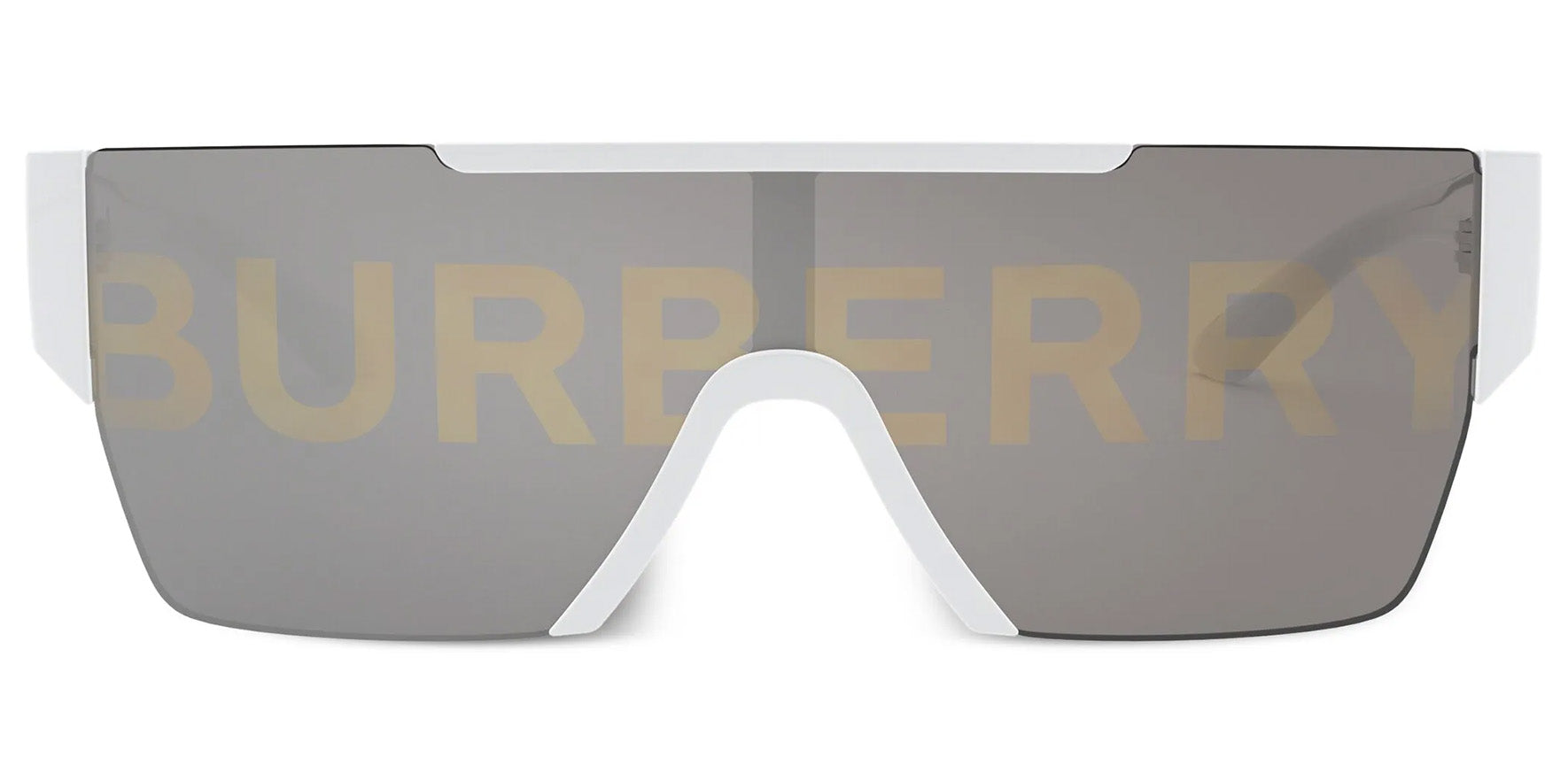 Burberry Flat Top Shield w/ Brand Graphic Mirror Lens