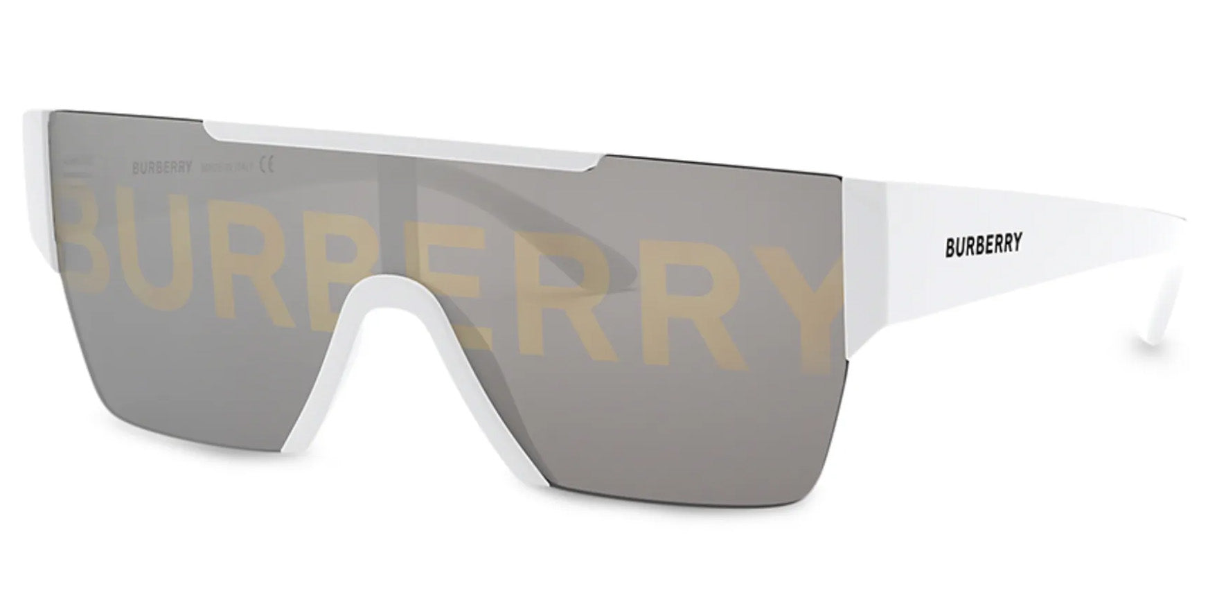 Burberry Flat Top Shield w/ Brand Graphic Mirror Lens