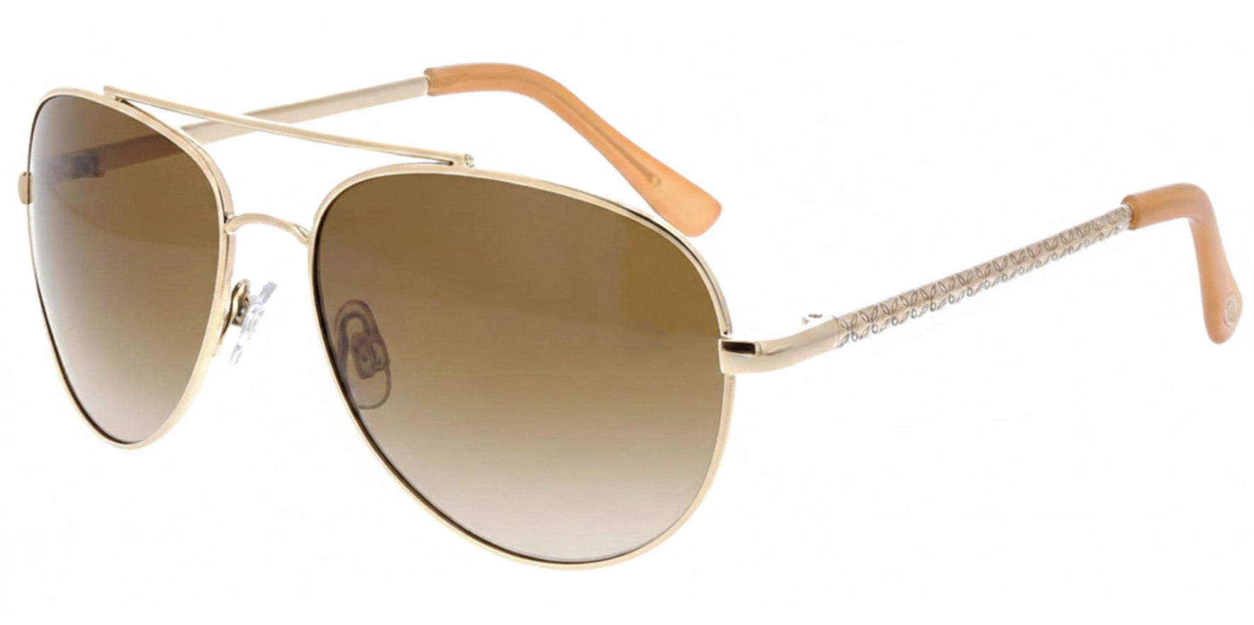 Oscar Shiny Gold-Tone Aviator w/ Gradient Lens