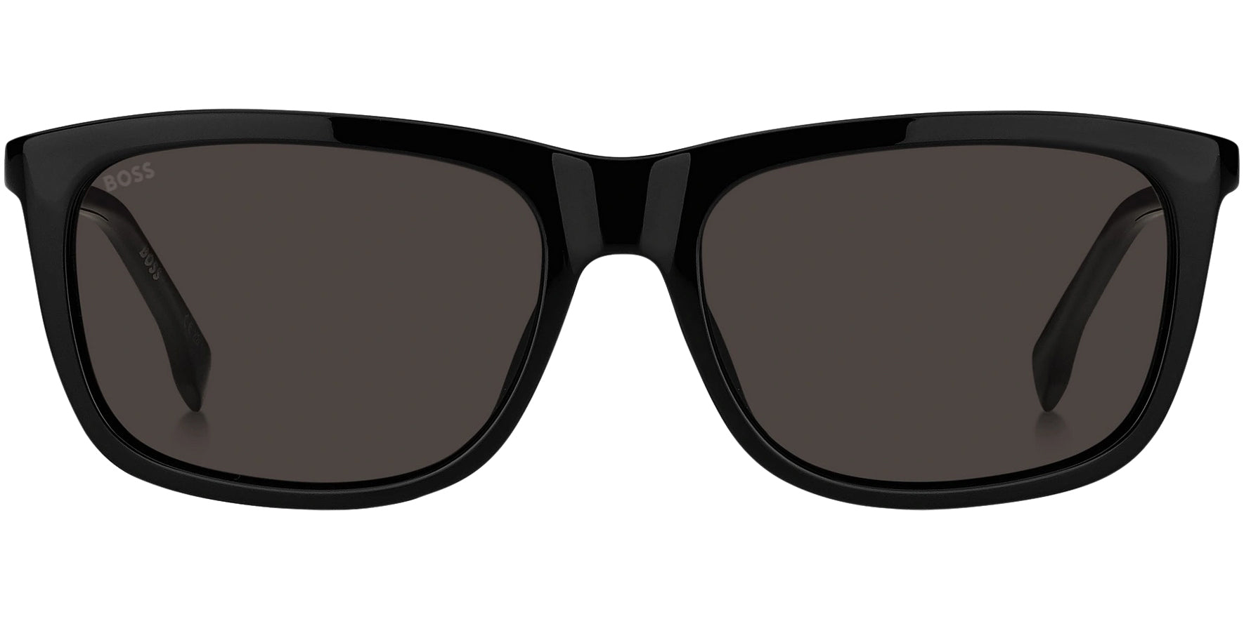 BOSS by Hugo Boss Men's Shiny Black Rectangular
