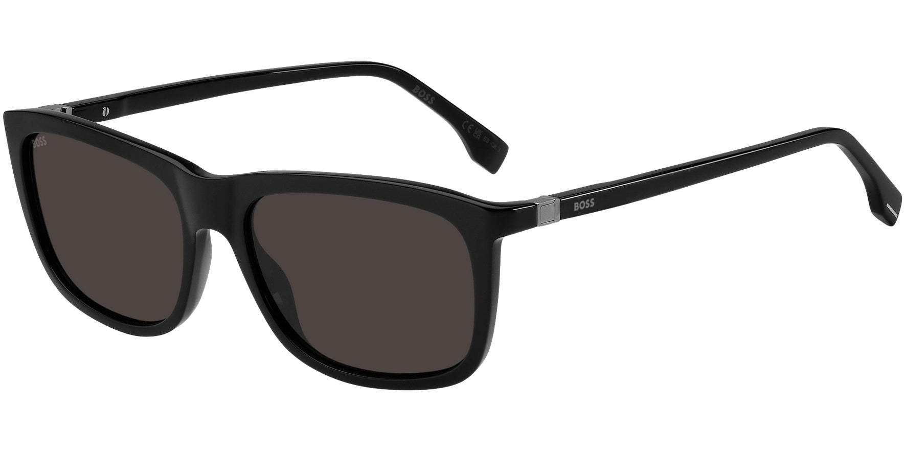 BOSS by Hugo Boss Men's Shiny Black Rectangular
