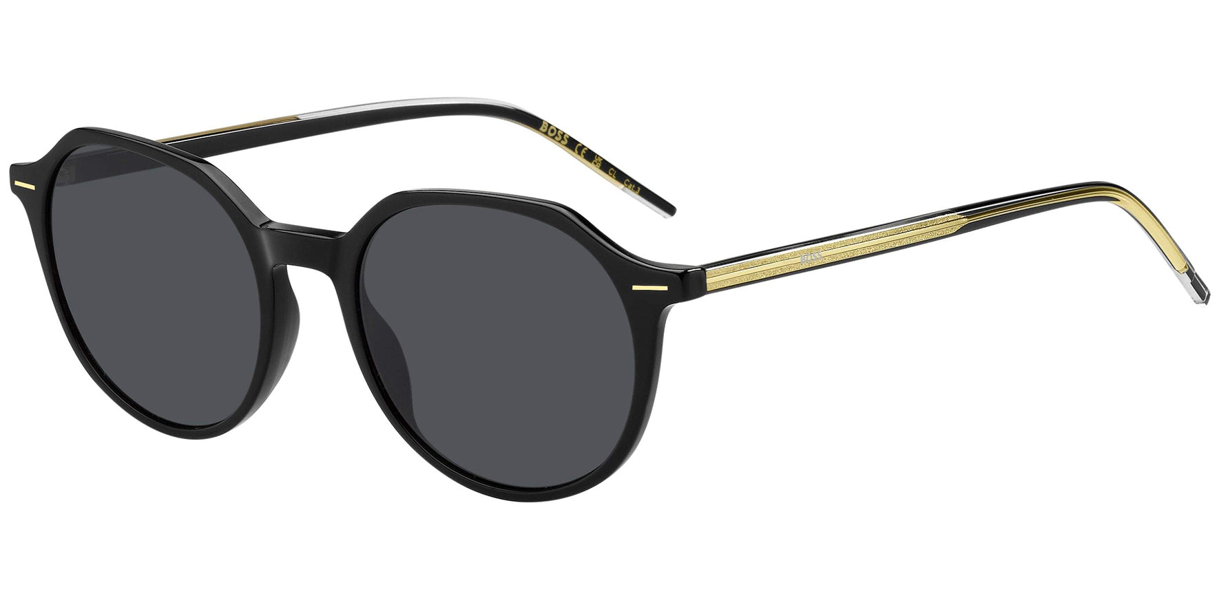 Hugo Boss Shiny Black/Crystal Pantos
