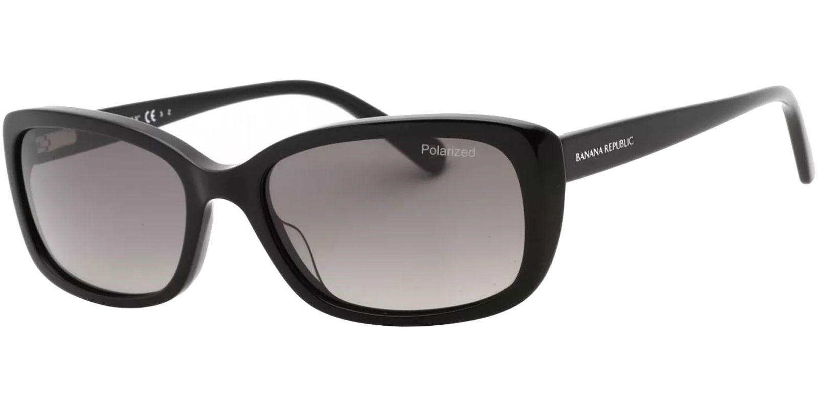 Banana Republic Polarized Women's Black Rectangular w/ Gradient Lens - - Eyedictive