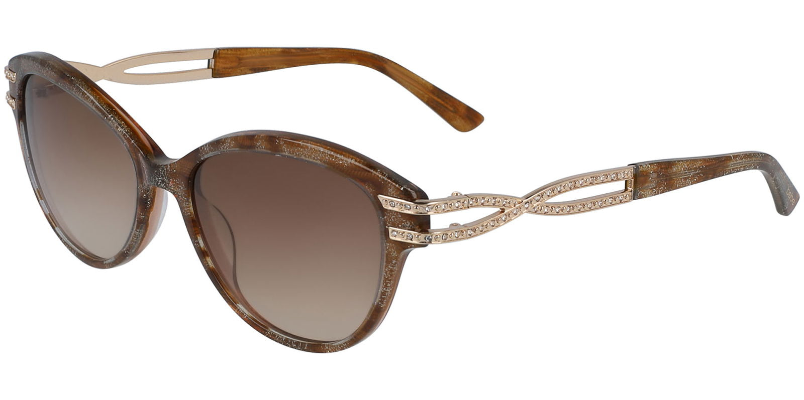 Bebe Oval Cat-Eye w/ Swarovski Crystal Details - - Eyedictive