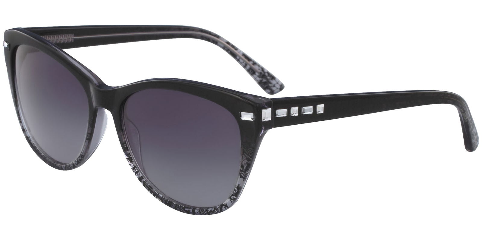 Bebe Winner Cat Eye w/ Gradient Lens & Swarovski Crystals - - Eyedictive