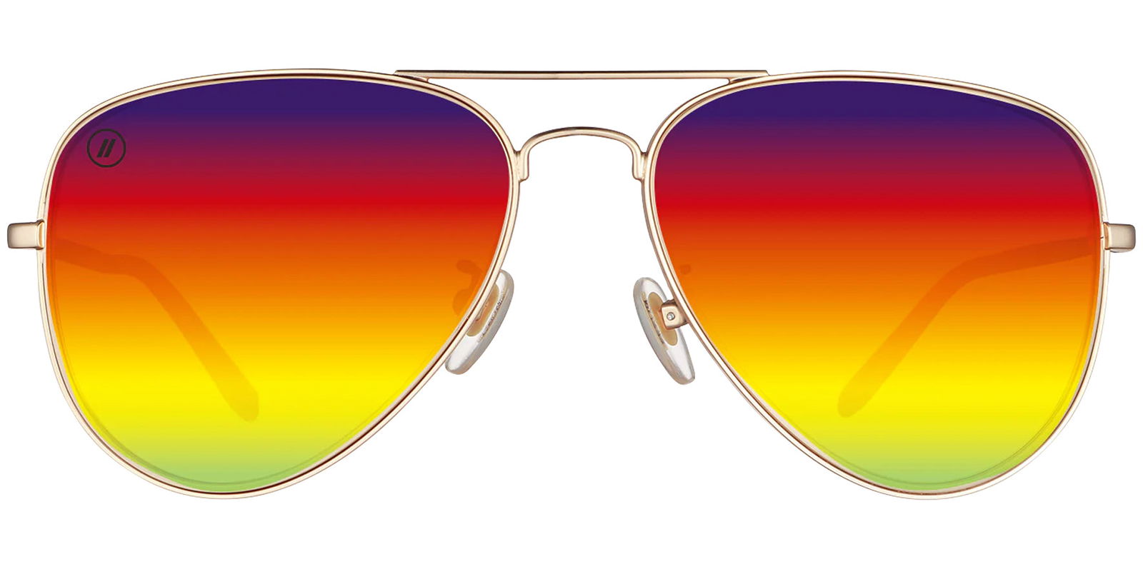 Blenders Eyewear A Series Polarized Matte Classic Aviator w/ Mirrored Lens - - Eyedictive