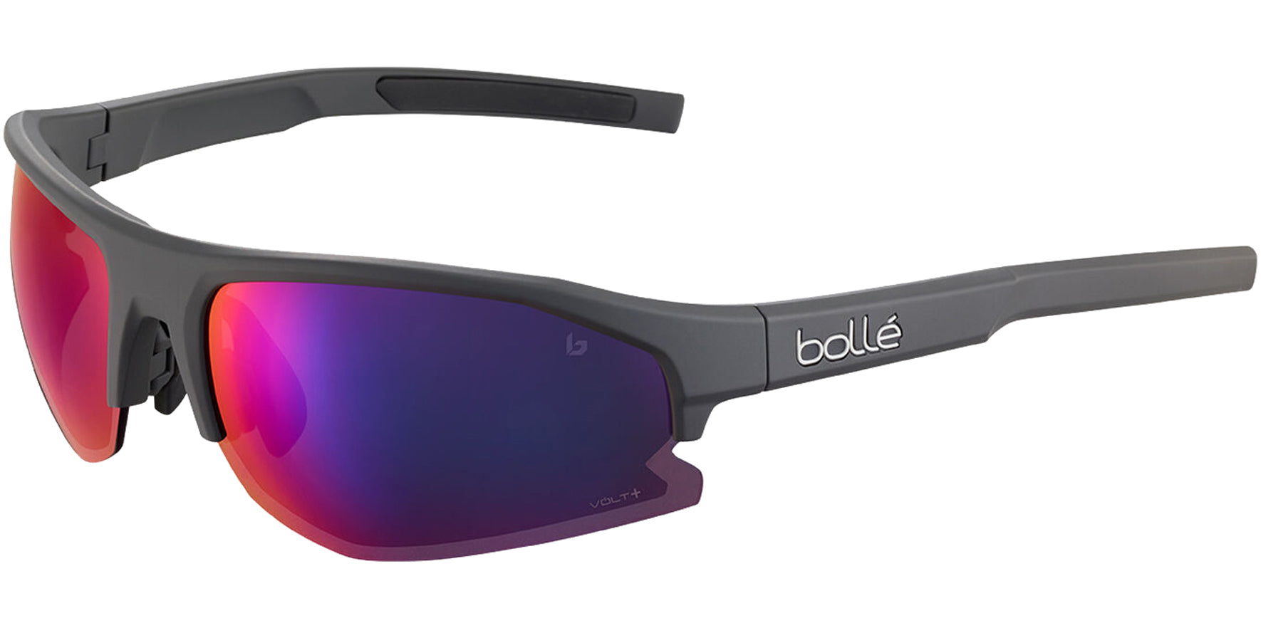 Bolle Bolt 2.0 Polarized Matte Grey Semi-Rimless Wrap