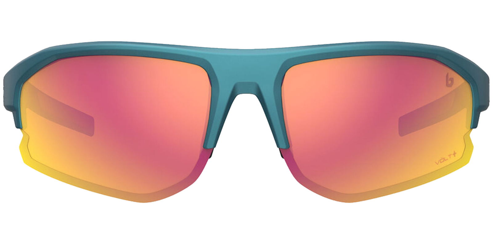 Bolle Bolt 2.0 Polarized Volt+ Creator Teal Metallic Semi-Rimless Wrap - - Eyedictive