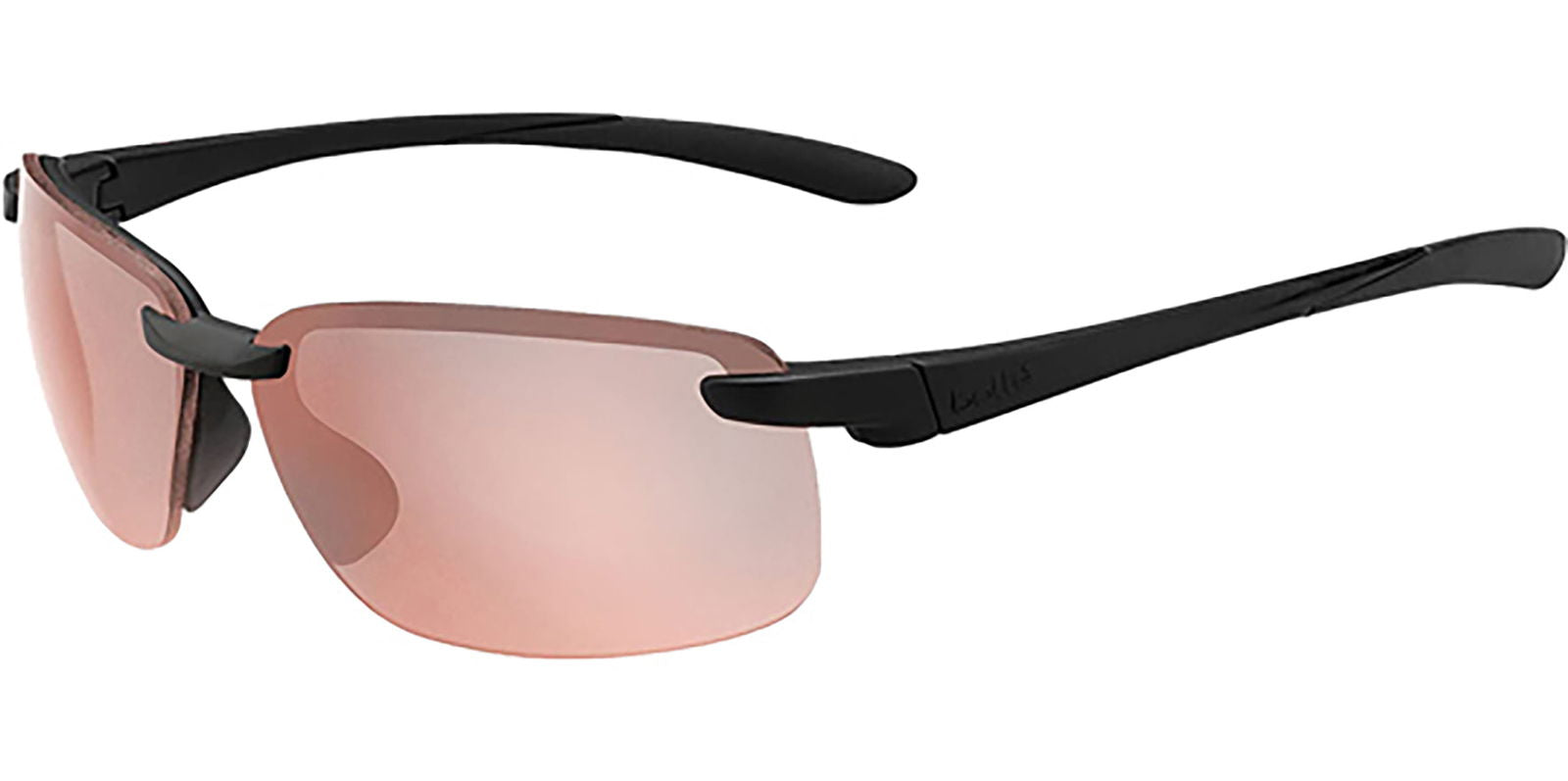 Bolle FlyAir V3 Golf Photochromic Oleophobic Matte Black Rimless Wrap - - Eyedictive