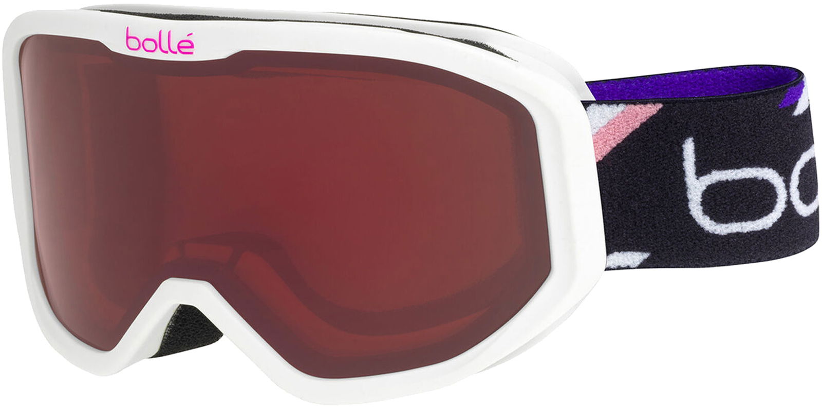 Bolle Inuk Matte White/Purple Youth Fit Snow Goggles - - Eyedictive