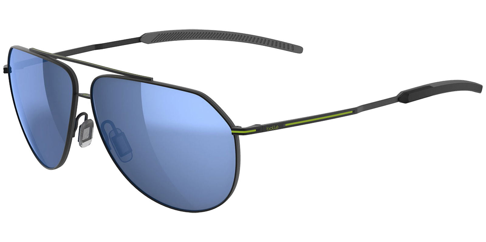 Bolle Livewire Polarized Volt+ Black Acid Matte Aviator - - Eyedictive