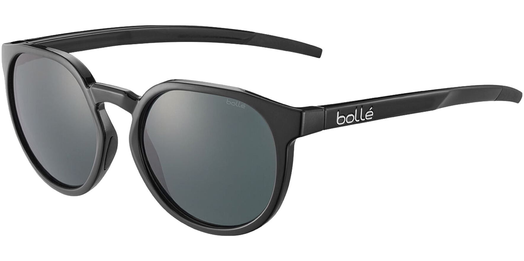 Bolle Merit Shiny Black Round w/ Spring Temples