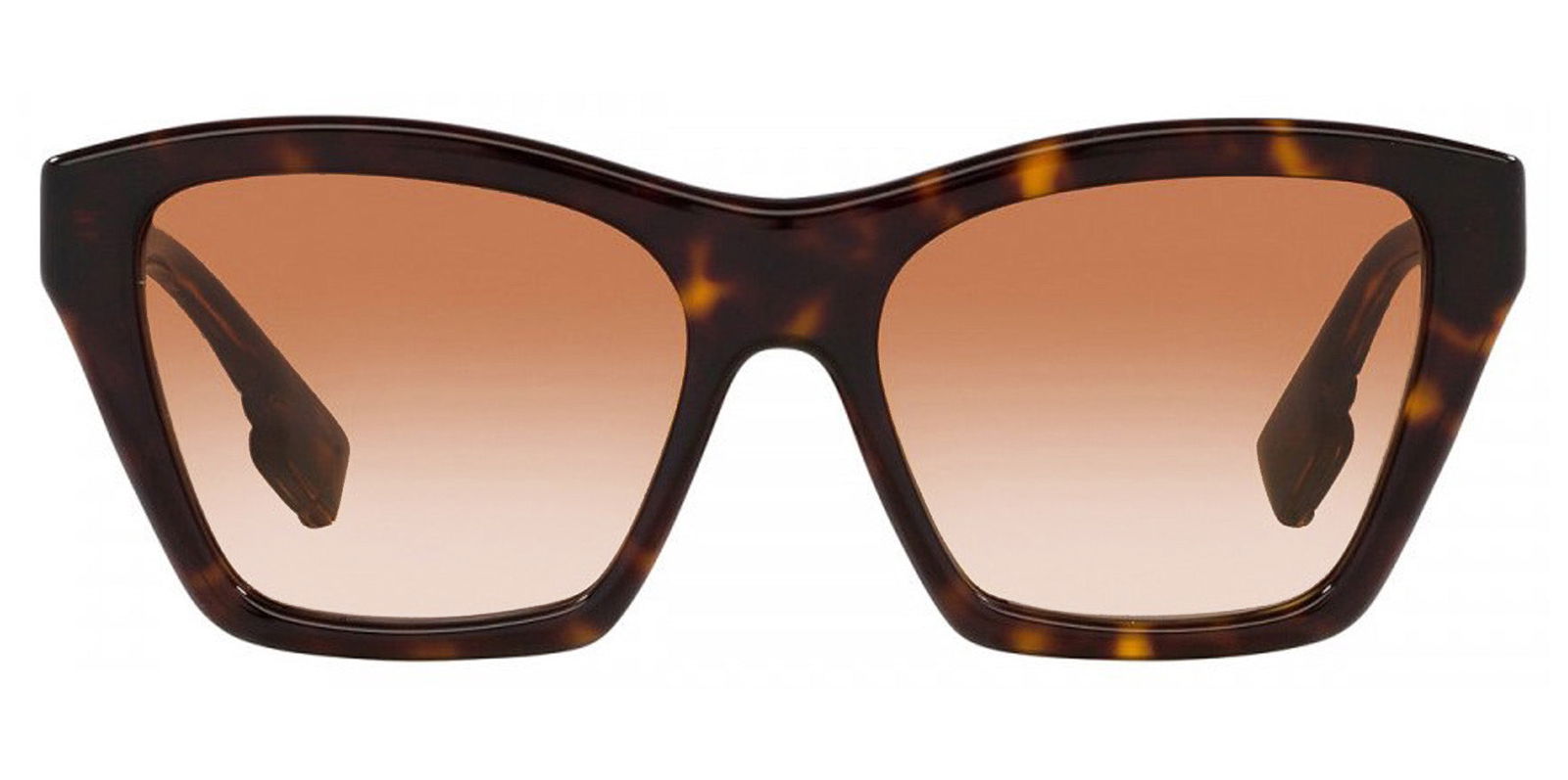 Burberry Arden Dark Havana Square w/ Textured Temples - - Eyedictive