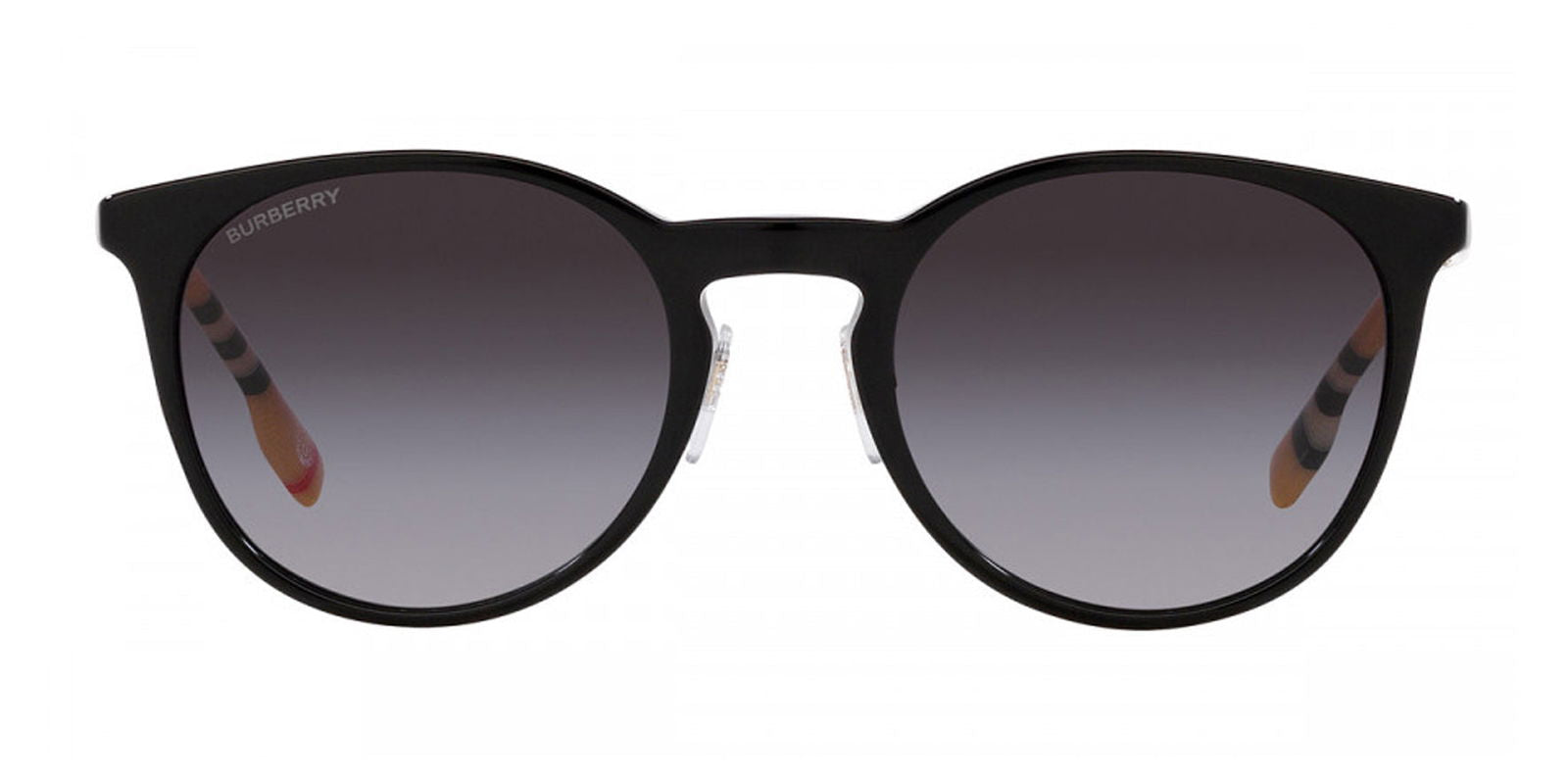 Burberry Black Pantos Sunglasses w/Tartan Temple - - Eyedictive