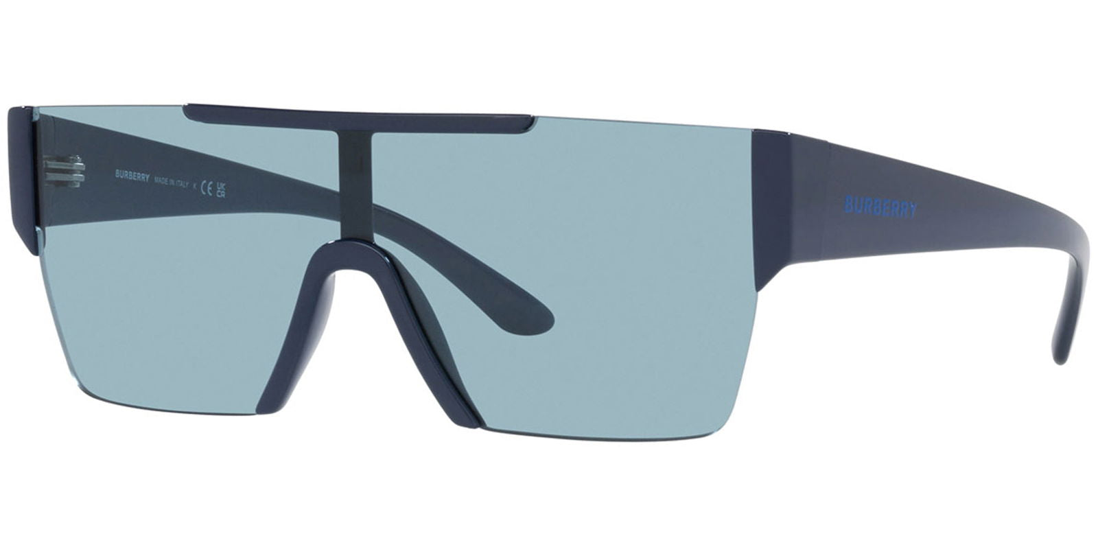 Burberry Blue Flat Top Shield - - Eyedictive