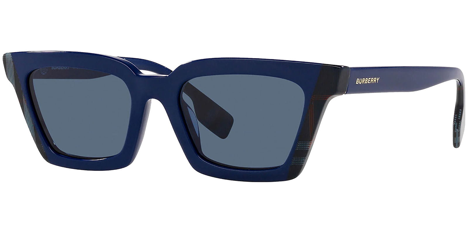 Burberry Briar Blue Geometric Cat Eye - - Eyedictive