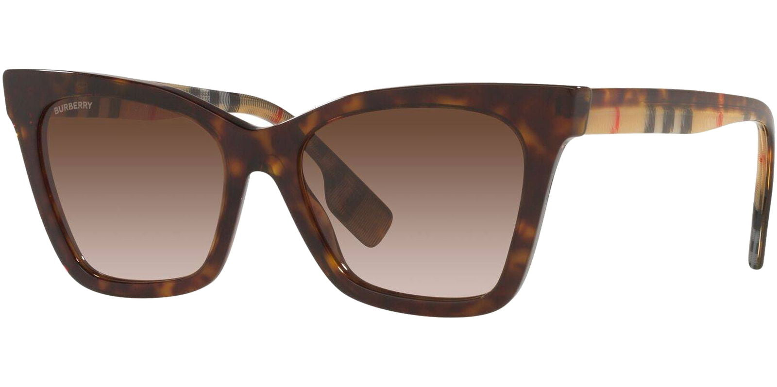 Burberry Elsa Dark Havana Cat Eye w/ Gradient Lens - - Eyedictive