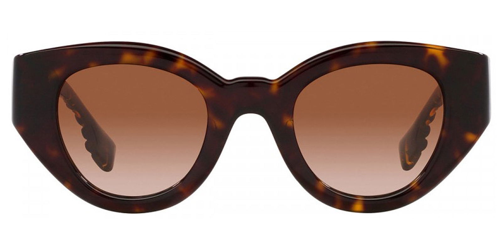 Burberry Meadow Dark Havana Round Cat Eye w/ Gradient Lens - - Eyedictive