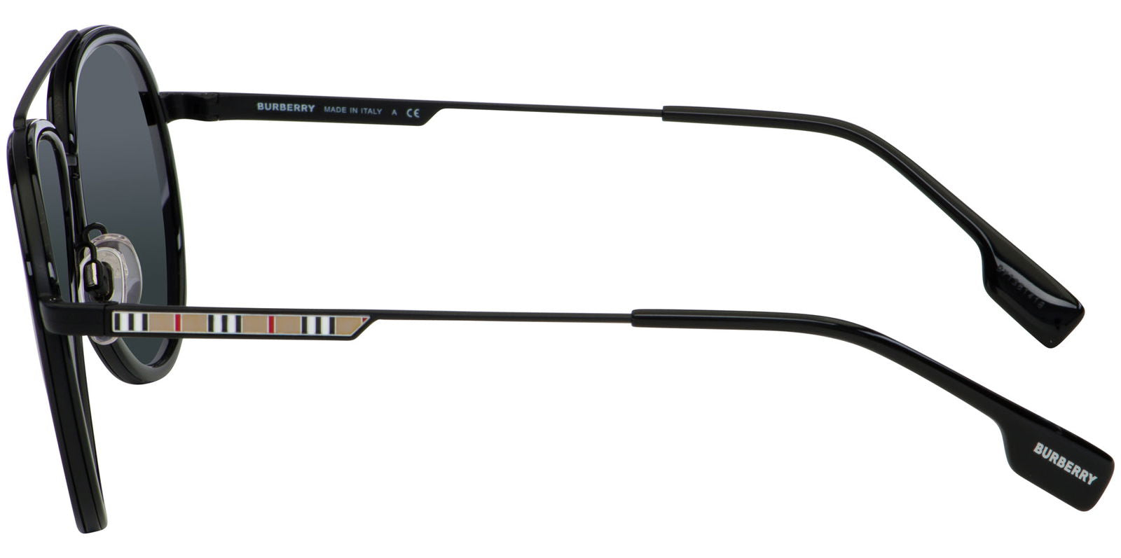 Burberry Oliver Black Aviator - - Eyedictive