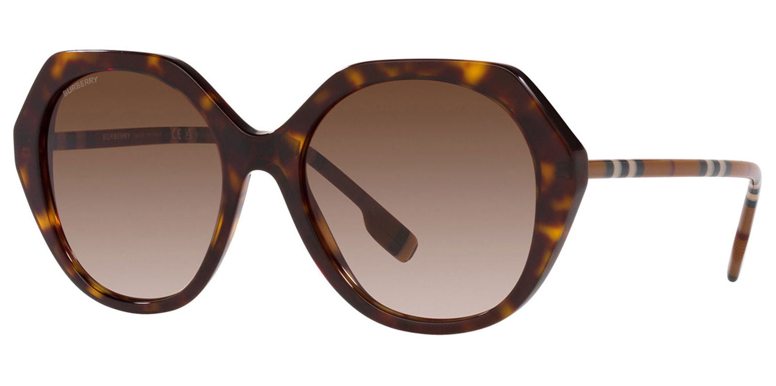 Burberry Vanessa Geometric w/ Slim Tartan Temples - - Eyedictive