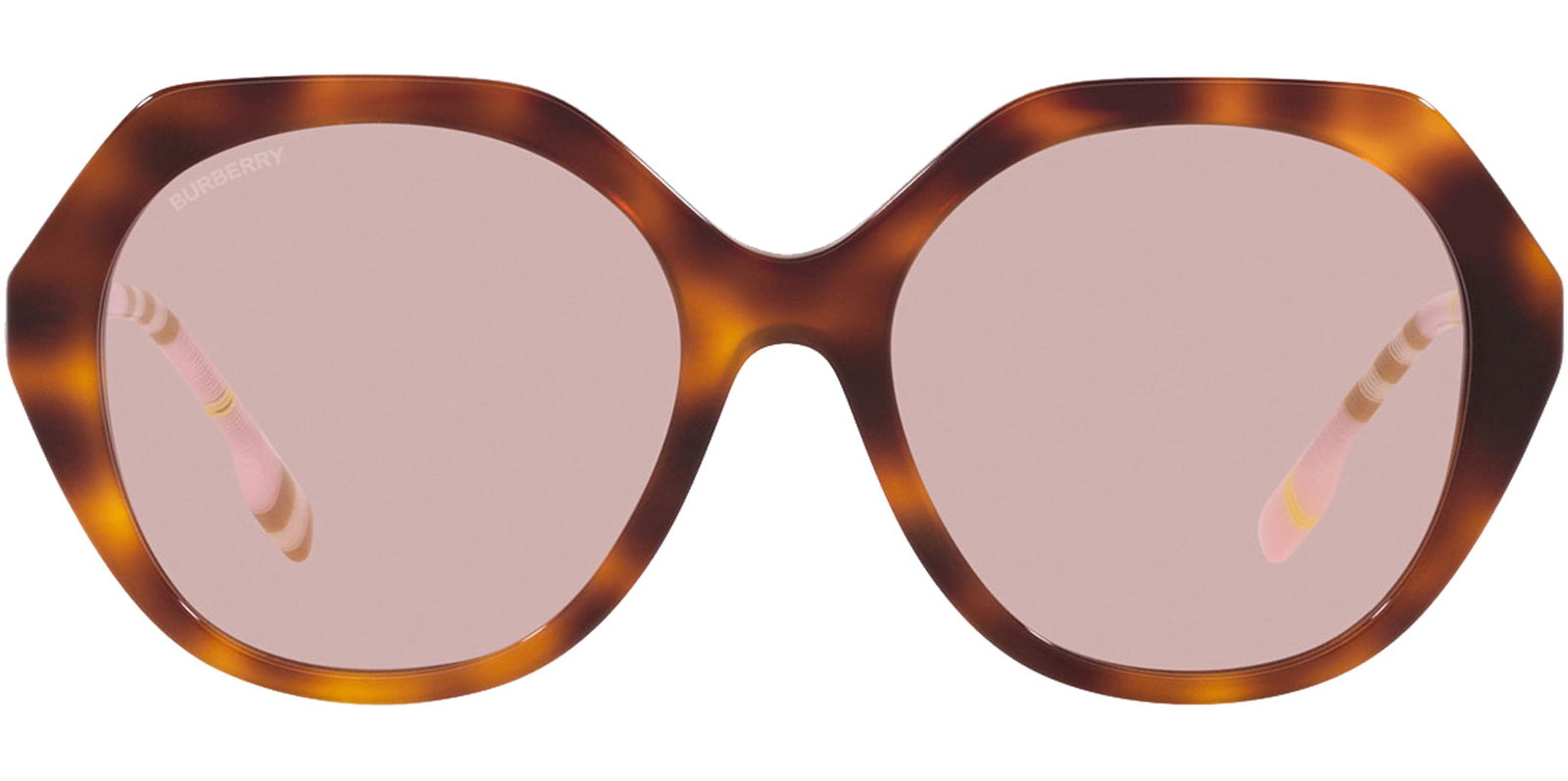 Burberry Vanessa Oversized Light Havana Geometric - - Eyedictive