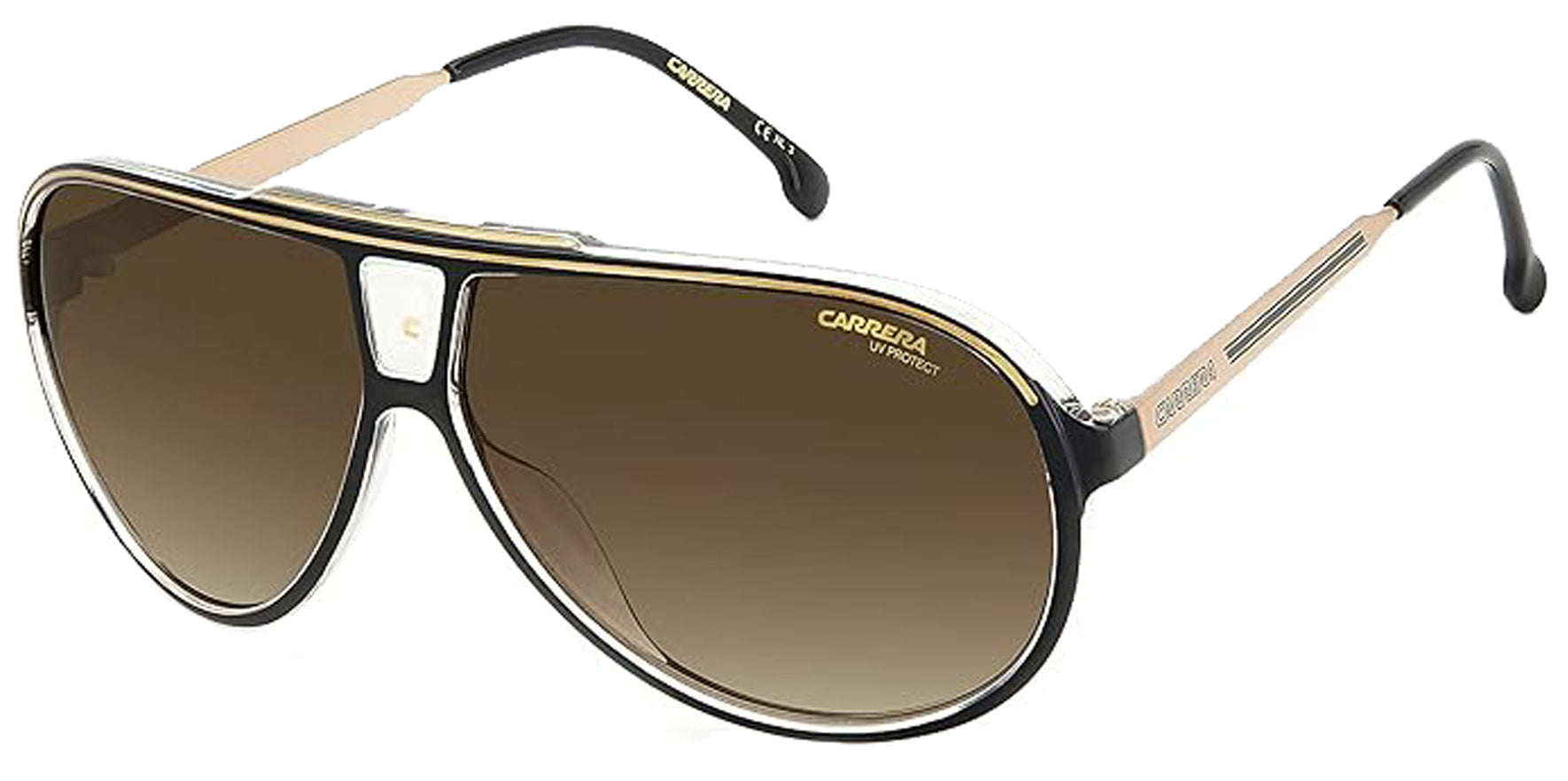 Carrera Black/Gold-Tone Aviator w/ Gradient Lens