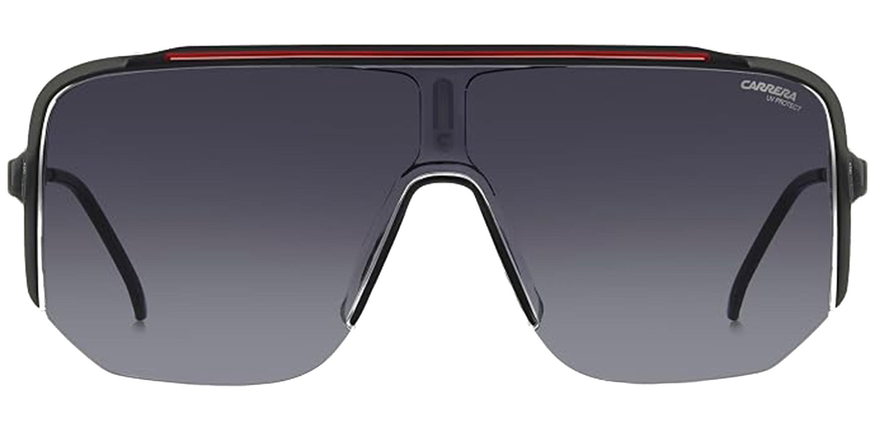 Carrera Oversized Half-Rim Shield w/ Gradient Lens