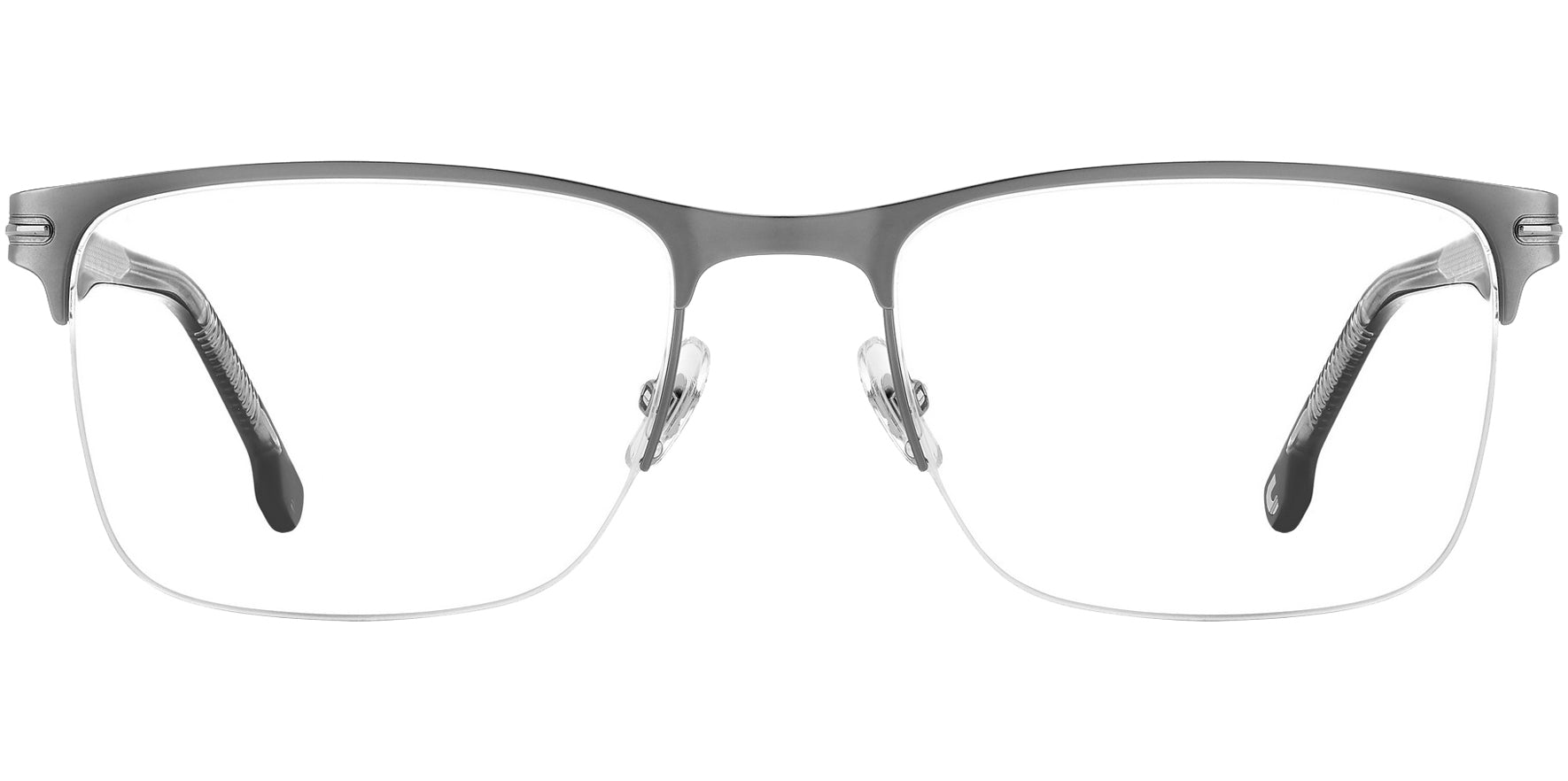 Carrera Stainless Steel Semi-Rimless Brow-line Square Eyeglass Frames